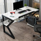 Contemporary Office Desk Rectangular Gaming Desk with Metal Legs Black-White Clearhalo 'furn' 'furn_office_desk' 'Furniture' 'Office Desks' 'Office Furniture' 'office_desk' 5781410