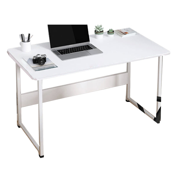 Contemporary Office Desk Rectangular Gaming Desk with Metal Legs 31"L x 15"W x 29"H White Clearhalo 'furn' 'furn_office_desk' 'Furniture' 'Office Desks' 'Office Furniture' 'office_desk' 5781416