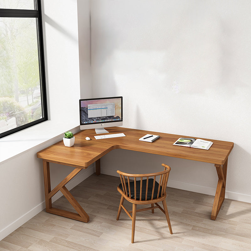 Escritorio de escritura en forma de L de madera sólida Descripción de la reunión moderna para la oficina