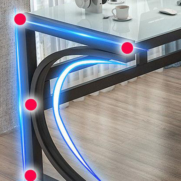 Escritorio de computadora de gestión de cables rectangular 29.5 pulgadas de juego de juego