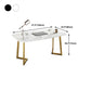 Contemporary Wooden Writing Desk Rectangular Office Desk with Metal Legs