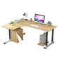 L-vormige moderne stijl Office Desk Metal en Wood Writing Desk voor woonkamer