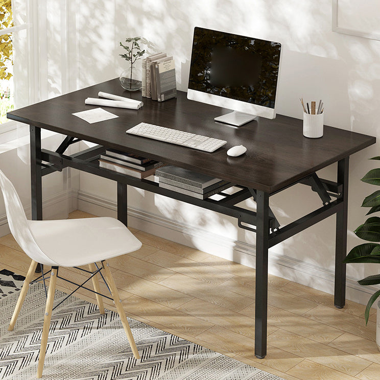 29.5" H Rectangular Writing Desk Contemporary Wood Office Desk 47.2"L x 23.6"W x 29.5"H Dark Walnut Clearhalo 'furn' 'furn_office_desk' 'Furniture' 'Office Desks' 'Office Furniture' 'office_desk' 5781641