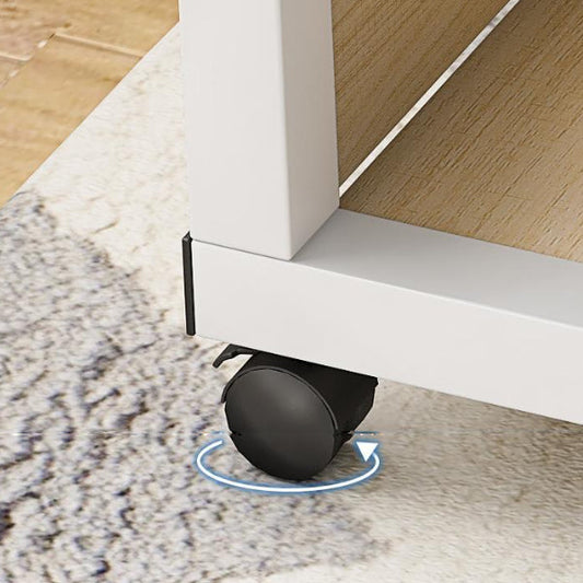 27 "H MODERNE OFFICE Desk houten schrijfbureau met caster wielen