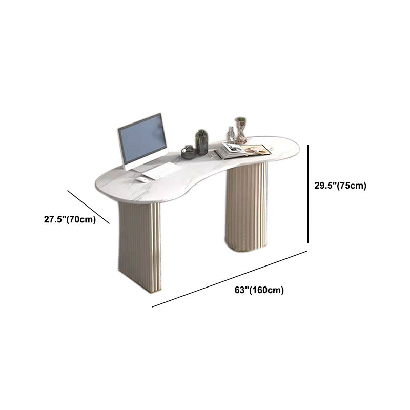 29.5-inch Office Desk with Drawers Office Laptop Table in White Clearhalo 'furn' 'furn_office_desk' 'Furniture' 'Office Desks' 'Office Furniture' 'office_desk' 5781808