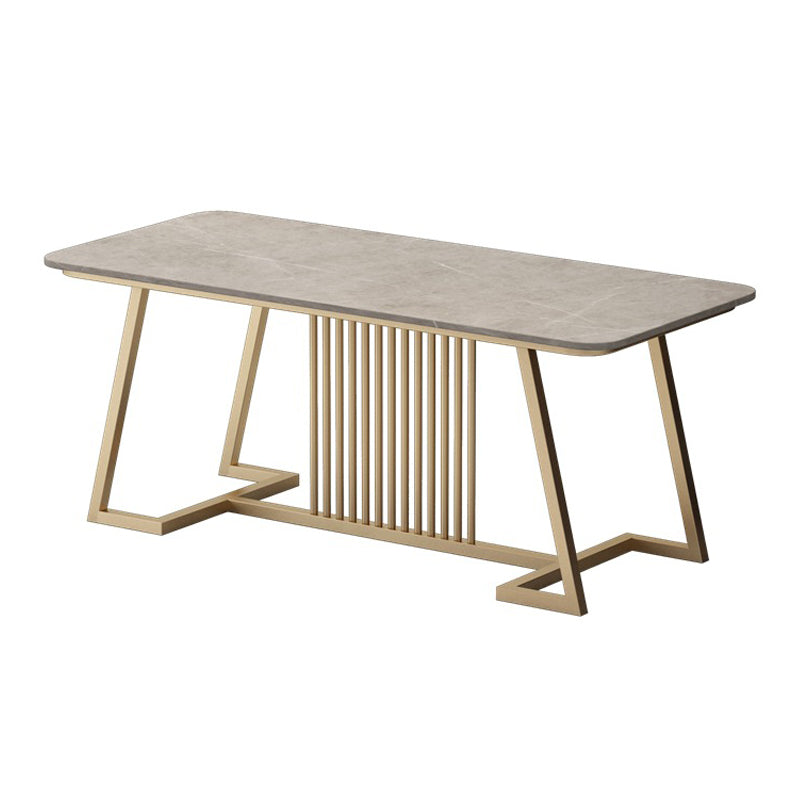 Scrivania per ufficio glam da 29,52 pollici rettangolare con gambe metalliche