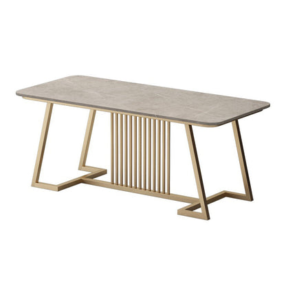 Scrivania per ufficio glam da 29,52 pollici rettangolare con gambe metalliche