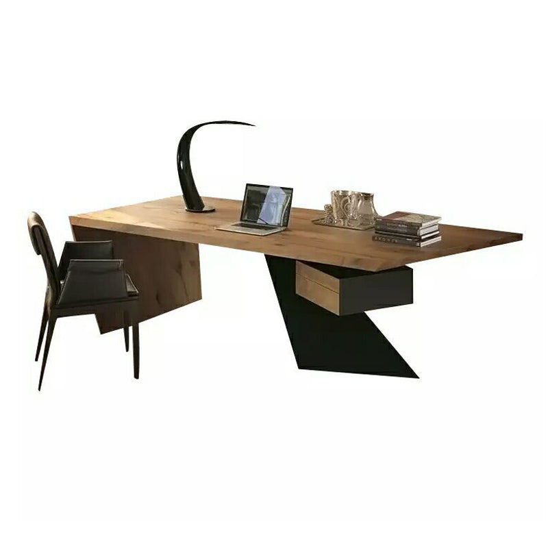 30"H Contemporary Writing Desk Rectangular Solid Wood Office Desk Clearhalo 'furn' 'furn_office_desk' 'Furniture' 'Office Desks' 'Office Furniture' 'office_desk' 5781958