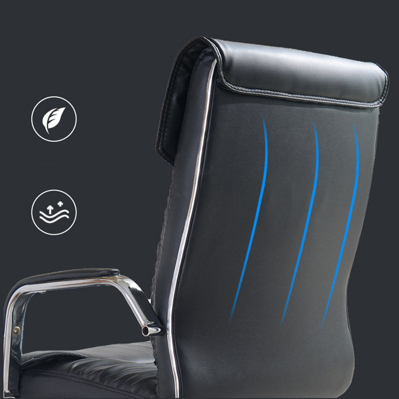 Sedia moderna sedia a bracciola a bracciola sedia in pelle posteriore alta