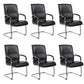 Fixed Padded Arms Office Chair Silver Frame Mid Back Home Office Chair