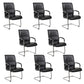 Fixed Padded Arms Office Chair Silver Frame Mid Back Home Office Chair