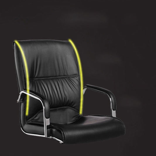 Chaise de bureau à armes rembourrées fixes