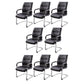 No Wheels Modern Conference Chair Fixed Arms Leather Management Conference Chair 8 Piece Set Clearhalo 'furn' 'furn_office_chair' 'Furniture' 'Office Chairs' 'Office Furniture' 'office_chair' 5782081