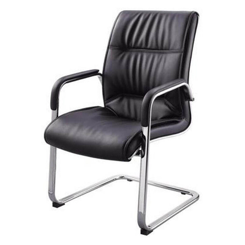 No Wheels Modern Conference Chair Fixed Arms Leather Management Conference Chair Clearhalo 'furn' 'furn_office_chair' 'Furniture' 'Office Chairs' 'Office Furniture' 'office_chair' 5782086