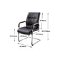 No Wheels Modern Conference Chair Fixed Arms Leather Management Conference Chair Clearhalo 'furn' 'furn_office_chair' 'Furniture' 'Office Chairs' 'Office Furniture' 'office_chair' 5782089