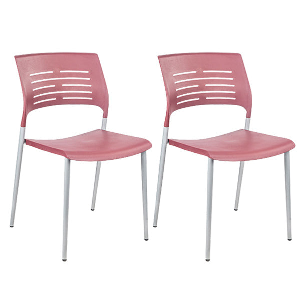 Chaise de bureau rembourrée sans bras Plastique Plastic Modern Office Chaise