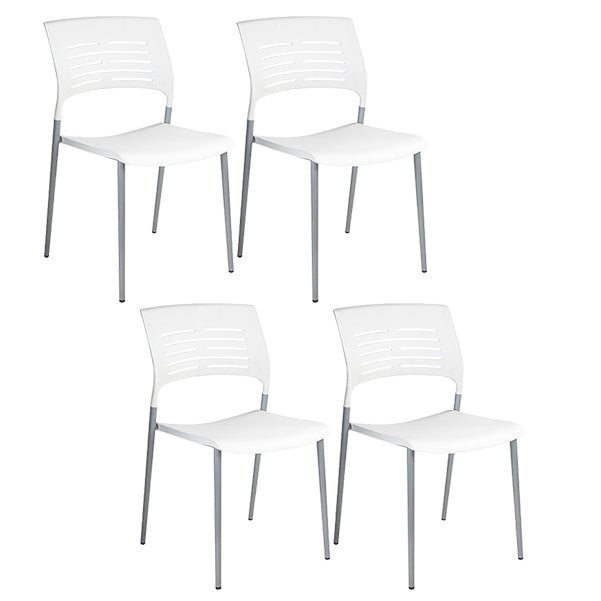 Chaise de bureau rembourrée sans bras Plastique Plastic Modern Office Chaise