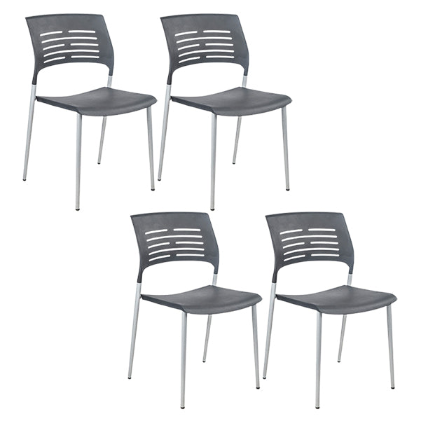 Chaise de bureau rembourrée sans bras Plastique Plastic Modern Office Chaise