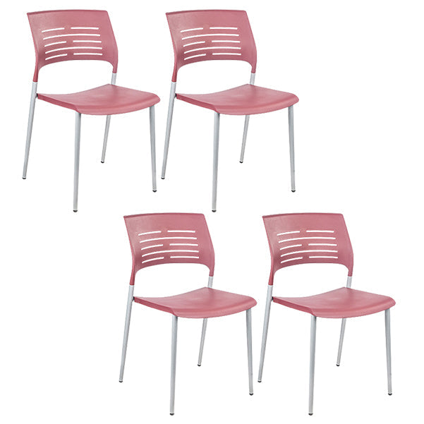 Chaise de bureau rembourrée sans bras Plastique Plastic Modern Office Chaise