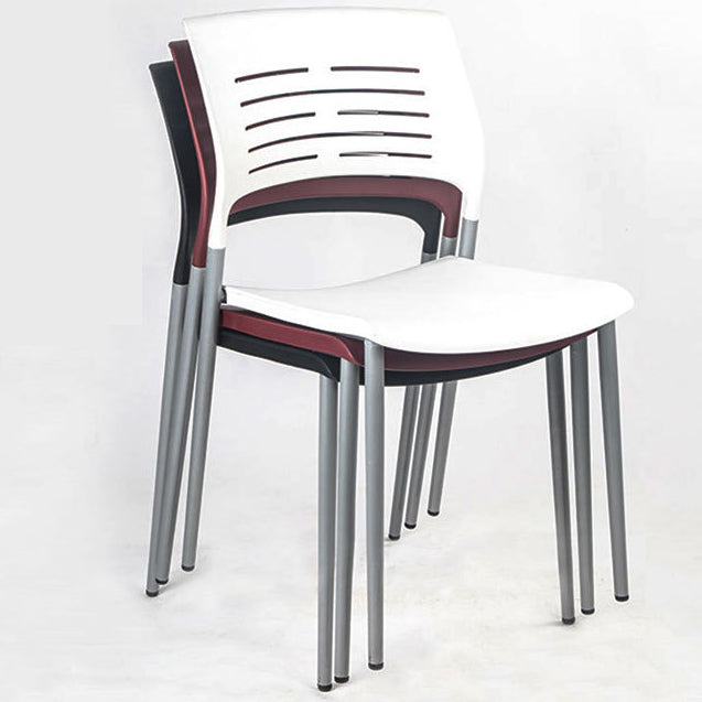 Chaise de bureau rembourrée sans bras Plastique Plastic Modern Office Chaise