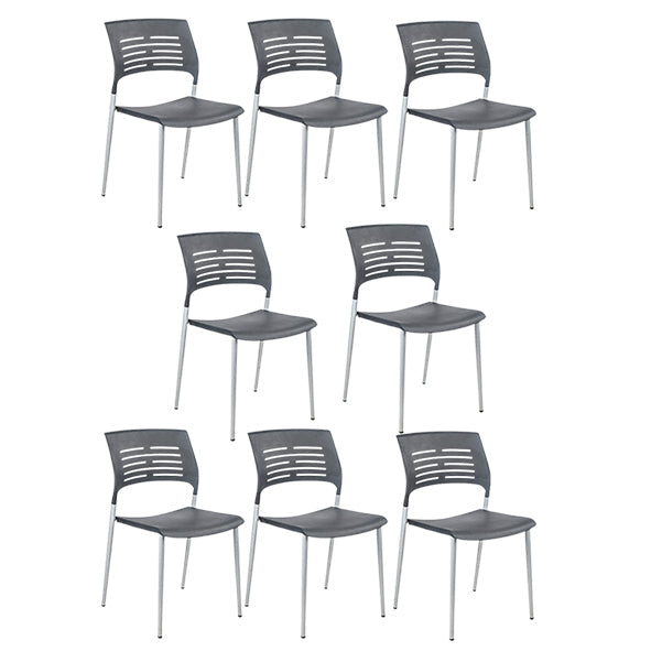 Chaise de bureau rembourrée sans bras Plastique Plastic Modern Office Chaise