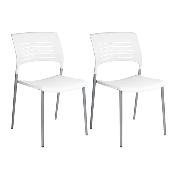 Chaise de bureau rembourrée sans bras Plastique Plastic Modern Office Chaise