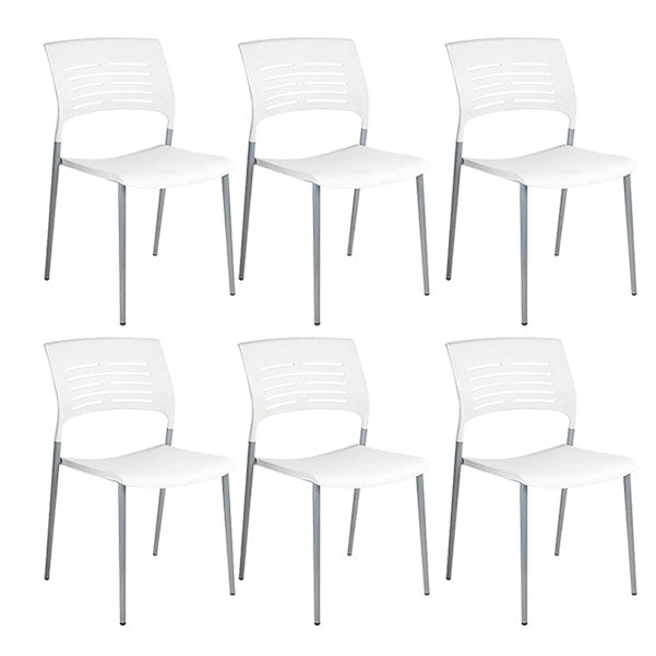 Chaise de bureau rembourrée sans bras Plastique Plastic Modern Office Chaise