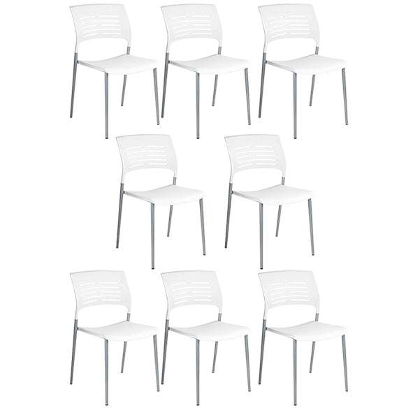 Chaise de bureau rembourrée sans bras Plastique Plastic Modern Office Chaise