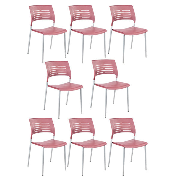 Chaise de bureau rembourrée sans bras Plastique Plastic Modern Office Chaise