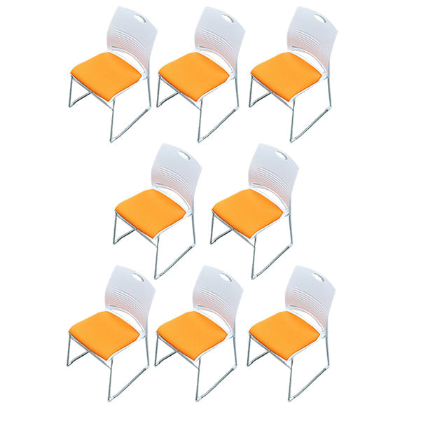 Pas de chaise de bureau moderne de roues chaise de bureau rembourrée sans bras