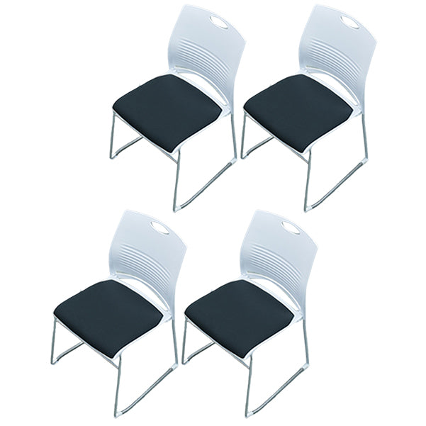 Pas de chaise de bureau moderne de roues chaise de bureau rembourrée sans bras