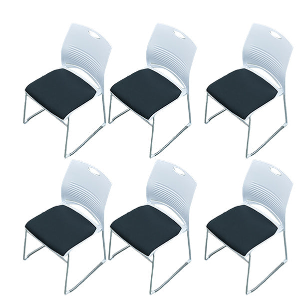 Pas de chaise de bureau moderne de roues chaise de bureau rembourrée sans bras