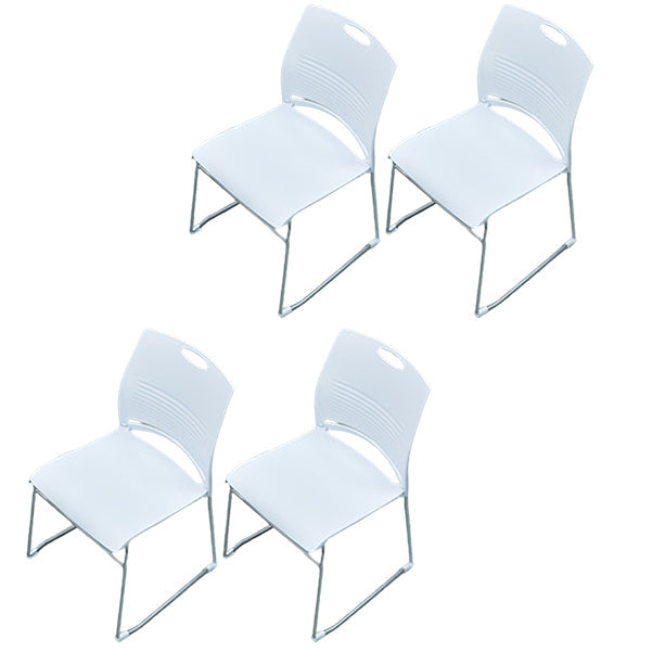 Pas de chaise de bureau moderne de roues chaise de bureau rembourrée sans bras