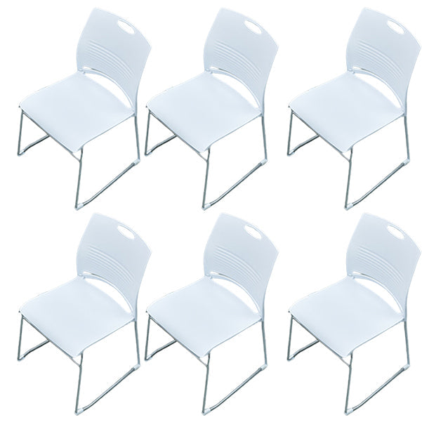 Pas de chaise de bureau moderne de roues chaise de bureau rembourrée sans bras