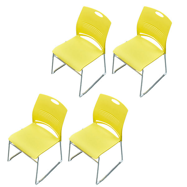 Pas de chaise de bureau moderne de roues chaise de bureau rembourrée sans bras