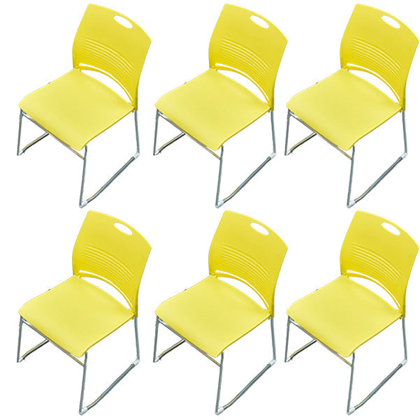 Pas de chaise de bureau moderne de roues chaise de bureau rembourrée sans bras