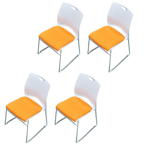 Pas de chaise de bureau moderne de roues chaise de bureau rembourrée sans bras