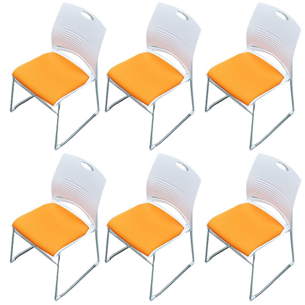 Pas de chaise de bureau moderne de roues chaise de bureau rembourrée sans bras