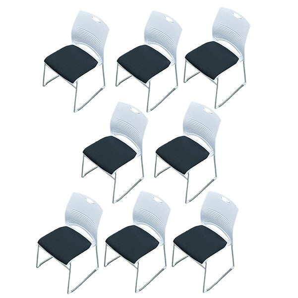 Pas de chaise de bureau moderne de roues chaise de bureau rembourrée sans bras