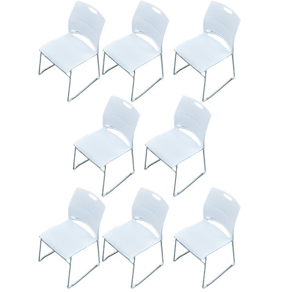 Pas de chaise de bureau moderne de roues chaise de bureau rembourrée sans bras