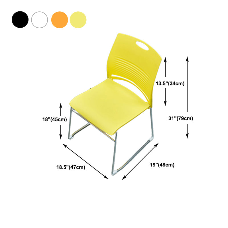 Pas de chaise de bureau moderne de roues chaise de bureau rembourrée sans bras