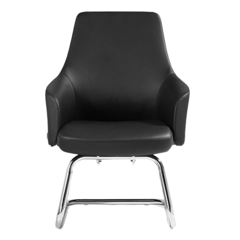 Moderne vaste armen Swivel stoel Chrome frame lederen management stoel