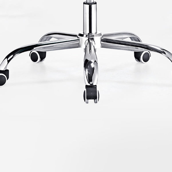 Chaise de bureau en acier à bras fixes chaise de bureau de support lombaire moderne