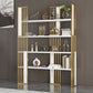 12 "W Open opslag boekenkast goud metalen frame boekenplank met planken