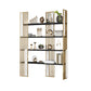 12 "W Open opslag boekenkast goud metalen frame boekenplank met planken