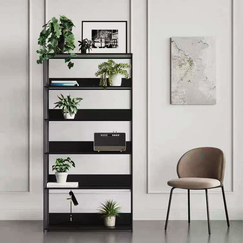 Modern Open Storage Bookcase 12" W Iron Frame Bookshelf with Shelves Clearhalo 'Bookcases' 'furn' 'furn_bookcases' 'Furniture' 'Office Furniture' 5782598