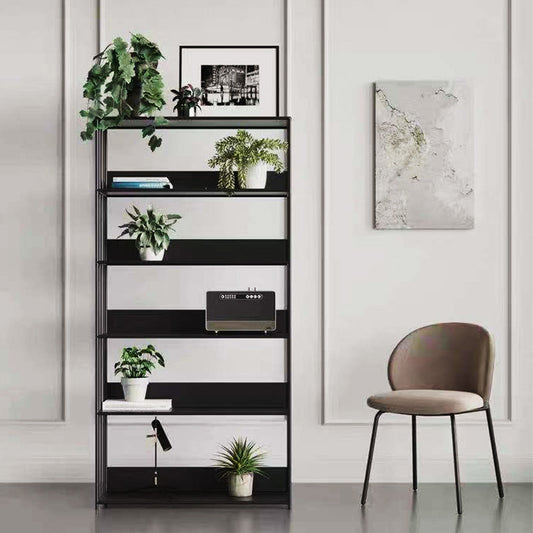 Modern Open Storage Bookcase 12" W Iron Frame Bookshelf with Shelves Clearhalo 'Bookcases' 'furn' 'furn_bookcases' 'Furniture' 'Office Furniture' 5782598