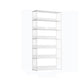Modern Open Storage Bookcase 12" W Iron Frame Bookshelf with Shelves 39.4"L x 11.8"W x 74.8"H White Clearhalo 'Bookcases' 'furn' 'furn_bookcases' 'Furniture' 'Office Furniture' 5782604