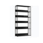 Modern Open Storage Bookcase 12" W Iron Frame Bookshelf with Shelves 31.5"L x 11.8"W x 63"H Black Clearhalo 'Bookcases' 'furn' 'furn_bookcases' 'Furniture' 'Office Furniture' 5782608