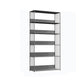 Modern Open Storage Bookcase 12" W Iron Frame Bookshelf with Shelves 31.5"L x 11.8"W x 63"H Grey Clearhalo 'Bookcases' 'furn' 'furn_bookcases' 'Furniture' 'Office Furniture' 5782616